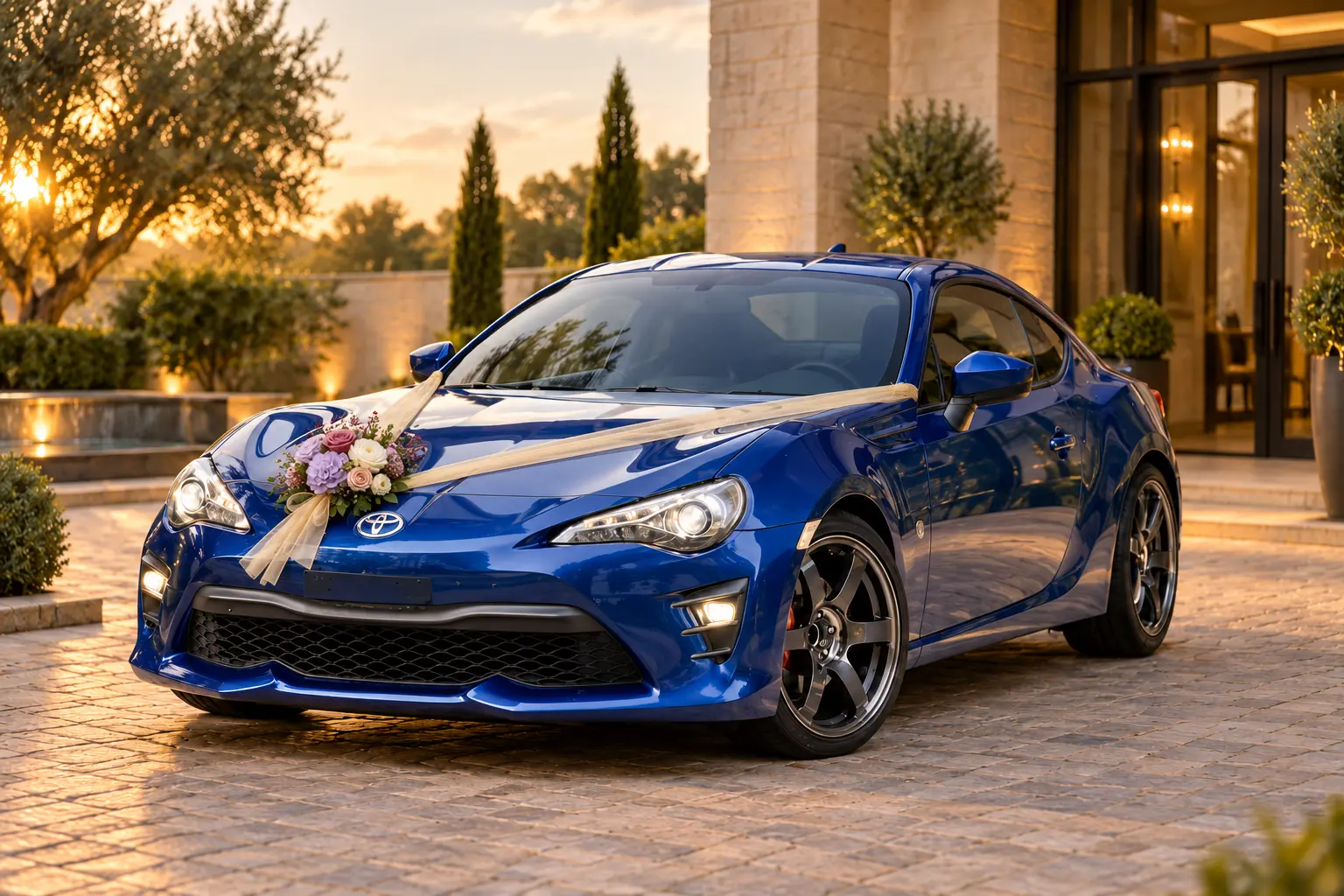 Decorated blue Toyota GT86 representative visual